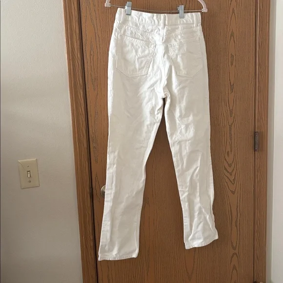 Reformation Cynthia Gold Button | High Rise Straight Jeans | 100% Cotton - Picture 4 of 5